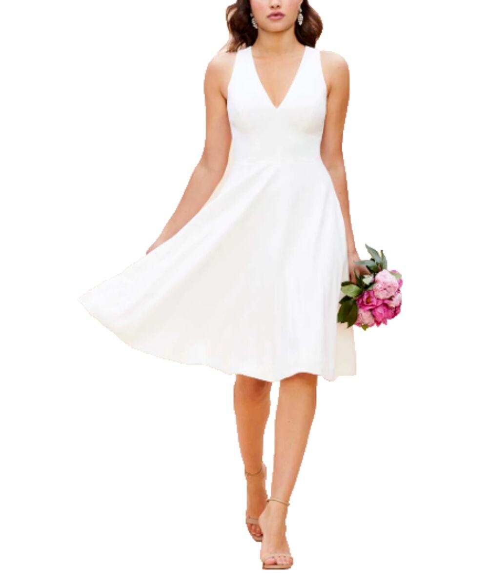 Dress The Population Catalina Fit & Flare Cocktail Dress Size XXS Off White